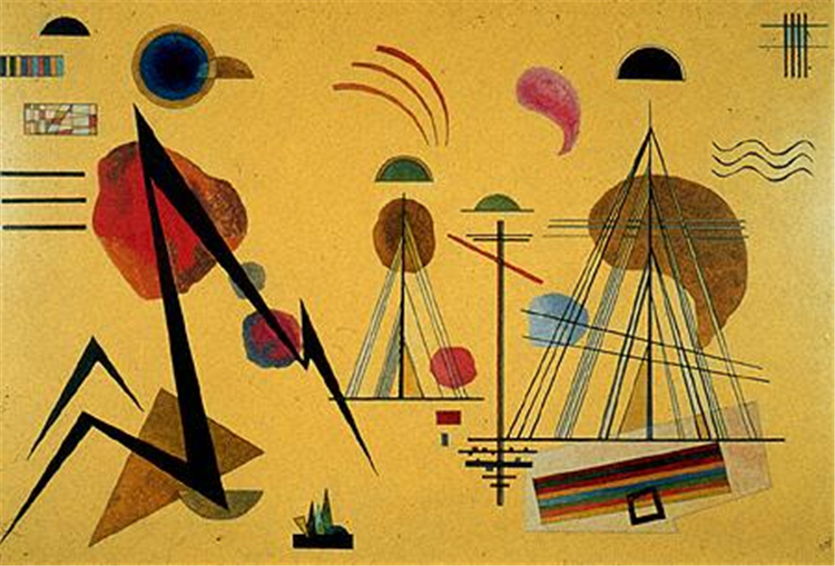 Line-Spot 1927 Wassily Kandinsky Abstract Canvas Oil Painting